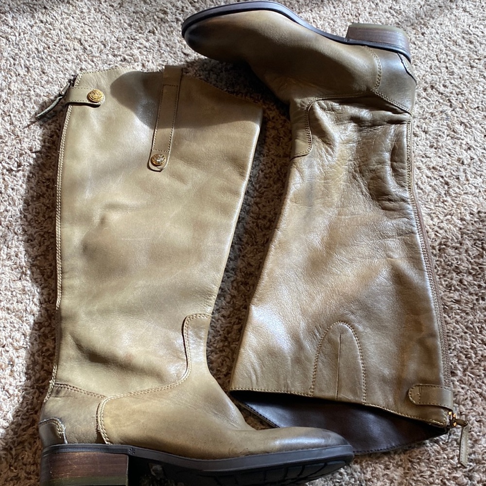 Sam Edelman knee boots wide calf. Army green